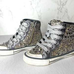 Ash Toddler High Top Glitter Sneakers
